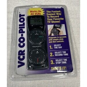 VCR Co-Pilot Timer Remote Record Your Favorite TV Shows Works On All VCRs